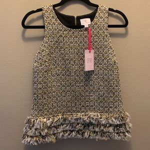 Julie Brown NYC starr jazzy tweed top - size 2 - Retail $239 NWT